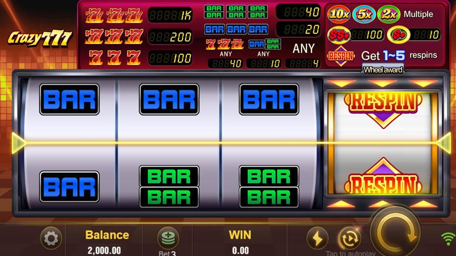 JILI Crazy 777 Slot Machine Payouts